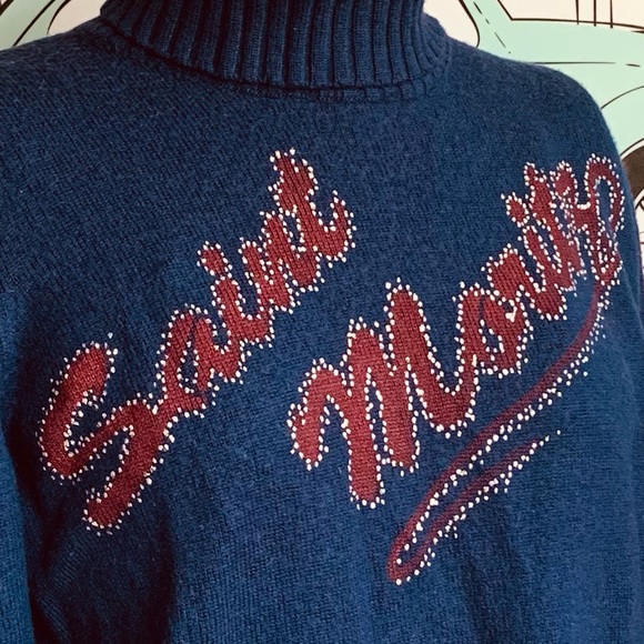 Rare Les Copains Navy St Moritz and St Barth Turtleneck, Small - Picture 8 of 9